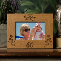 Happy 60th Birthday Wooden Photo Frame Gift