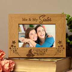 Me and My Sister Love You To The Moon Photo Frame Gift - ukgiftstoreonline