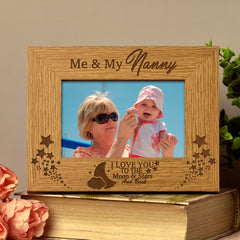 Me and My Nanny Love You To The Moon Photo Frame Gift - ukgiftstoreonline