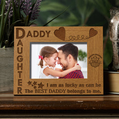 Daddy and Daughter Wooden Photo Frame Gift