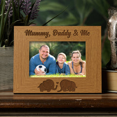 Mummy Daddy and Me Wooden Photo Frame Gift - ukgiftstoreonline