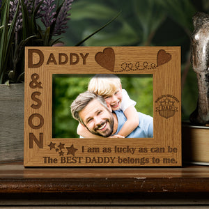 Daddy and Son Wooden Photo Frame Gift