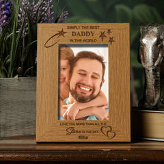 Personalised Best Daddy In The World Photo Frame