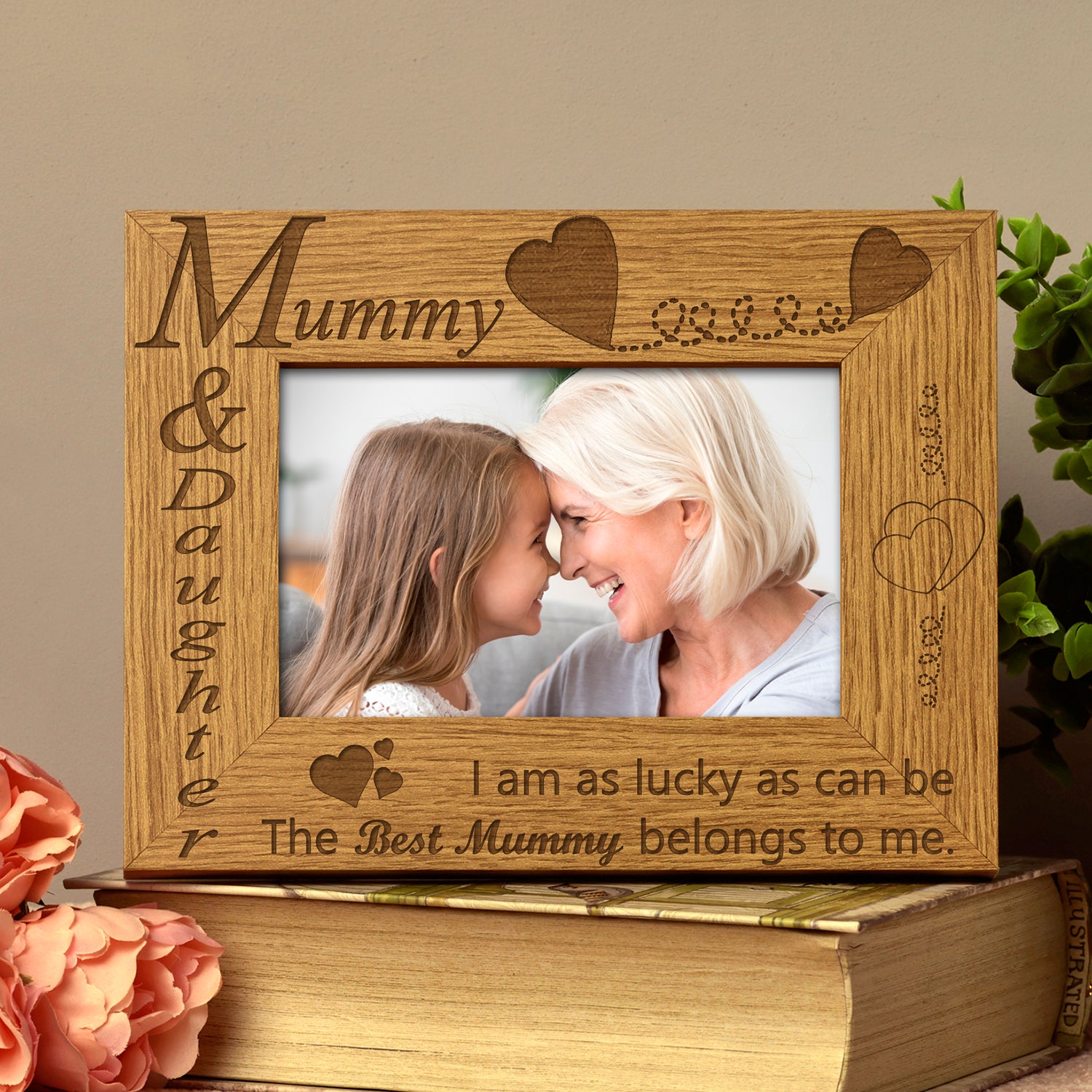 Mummy and Daughter Wooden Photo Frame Gift - ukgiftstoreonline