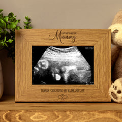 Mum To Be Wooden Baby Scan Photo Frame Gift - ukgiftstoreonline