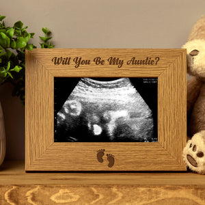 Will You Be My Auntie Baby Scan Photo Frame - ukgiftstoreonline