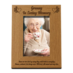 ukgiftstoreonline Granny In Loving Memory Remembrance Portrait Wooden Photo Frame Gift