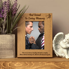 Best Friend In Loving Memory Remembrance Portrait Wooden Photo Frame Gift  - ukgiftstoreonline