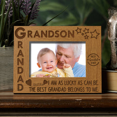 Grandad and Grandson Wooden Photo Frame Gift