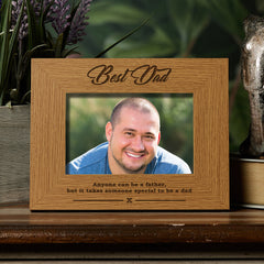 Best Dad Wooden Photo Frame Gift
