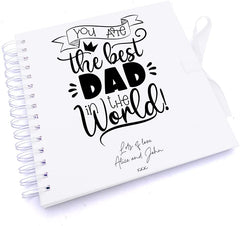 Personalised Best Dad in The World Scrapbook Photo Album