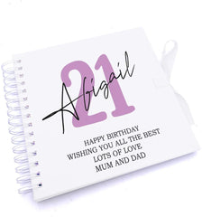 Personalised Birthday Scrapbook Photo Album Or Guest Book Any Age Name and Sentiment