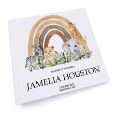 Personalised Baby Photo Album Jungle Theme