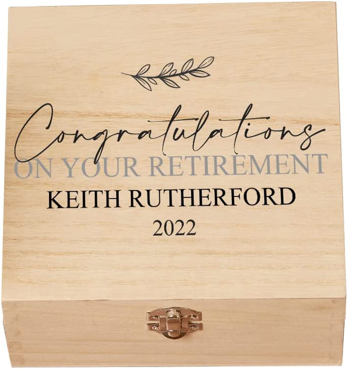 Personalised Retirement Keepsake Memory Box Gift