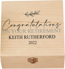 Personalised Retirement Keepsake Memory Box Gift