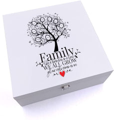 ukgiftstoreonline Personalised Family like a branches on a tree Keepsake Wooden Box
