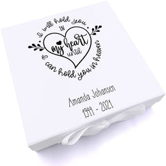 ukgiftstoreonline Personalised I will hold you in my heart Memorial Remembrance Keepsake Memory Box Gift