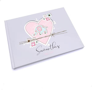 Personalised Baby Shower Heart Design Guest Book
