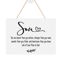 ukgiftstoreonline Personalised Son Plaque Gift With Sentiment