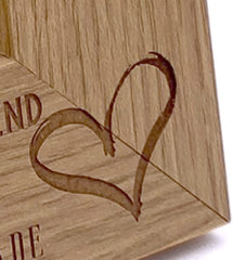 Personalised Girlfriend Love Heart Engraved Photo Frame Gift FW652