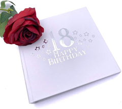 ukgiftstoreonline 18th Birthday Photo Album For 50 x 6 by 4 Photos Silver Print