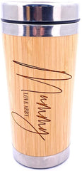 Personalised Bamboo Insulated Mummy Travel Mug Gift