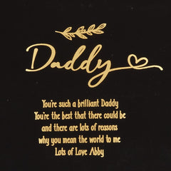 ukgiftstoreonline Personalised Daddy Black Gift Box With Gold Leaf