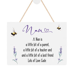 ukgiftstoreonline Personalised Nan Plaque Gift With Sentiment