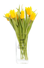 Personalised Square Wedding Glass Flower Vase Gift Present