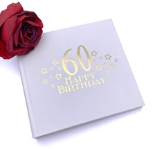 ukgiftstoreonline 60th Birthday Photo Album For 50 x 6 by 4 Photos Gold Print