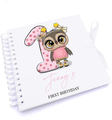 Personalised Baby Girl First Birthday Scrapbook Photo album