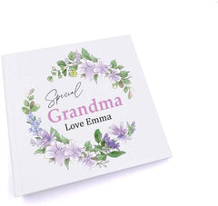 ukgiftstoreonline Personalised Grandma Photo Album gift With Floral Design
