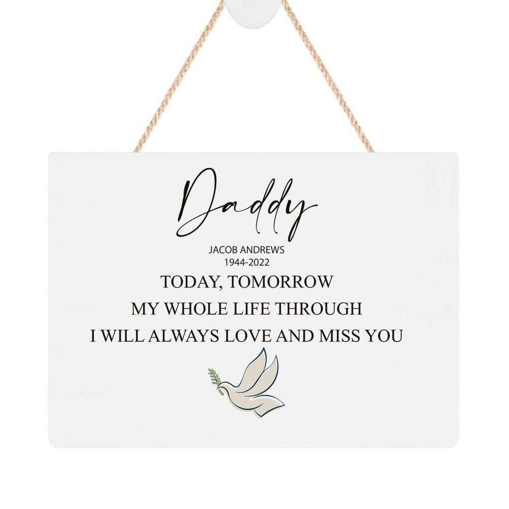 ukgiftstoreonline Personalised Daddy Remembrance Memorial Keepsake Plaque