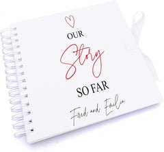 Personalised Our Story So Far Anniversary Scrapbook Photo Album