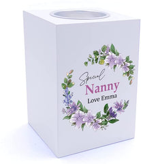 Personalised Nanny Gift Tea Light Holder