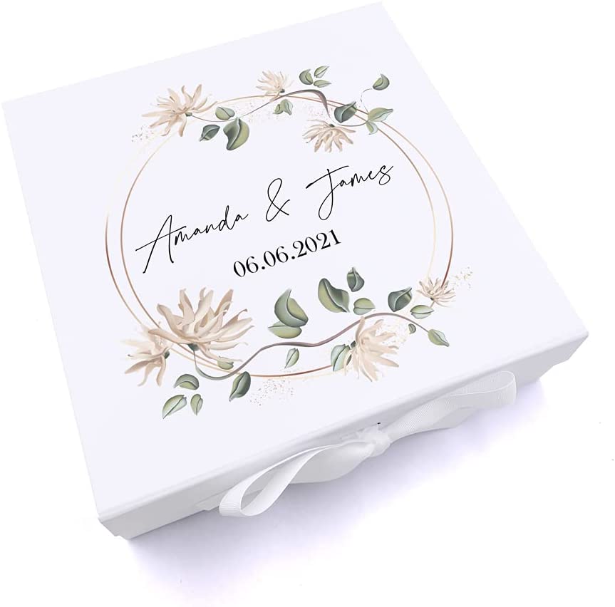 ukgiftstoreonline Personalised Keepsake Box Wedding Memory box Any Wording Gift