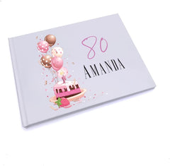 Personalised 80th Birthday Gifts For Her Guest Book
