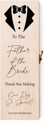 Personalised Father of The Groom / Bride Wooden Wine or Champagne Box Gift