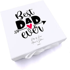 ukgiftstoreonline Personalised Best Dad Ever Keepsake Memory Gift Box UV-79