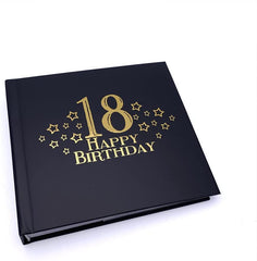 18th Birthday Black Photo Album Gift With Gold Script
