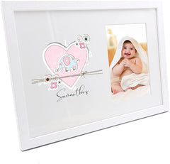 Personalised Baby Shower Heart Design Photo Frame
