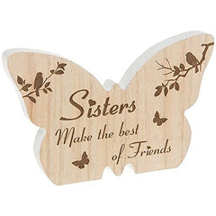 Sister Gift - Butterfly wooden plaque with sentiment