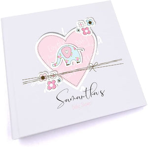 Personalised Baby Shower Heart Design Photo Album