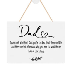 ukgiftstoreonline Personalised Dad Plaque Gift With Sentiment
