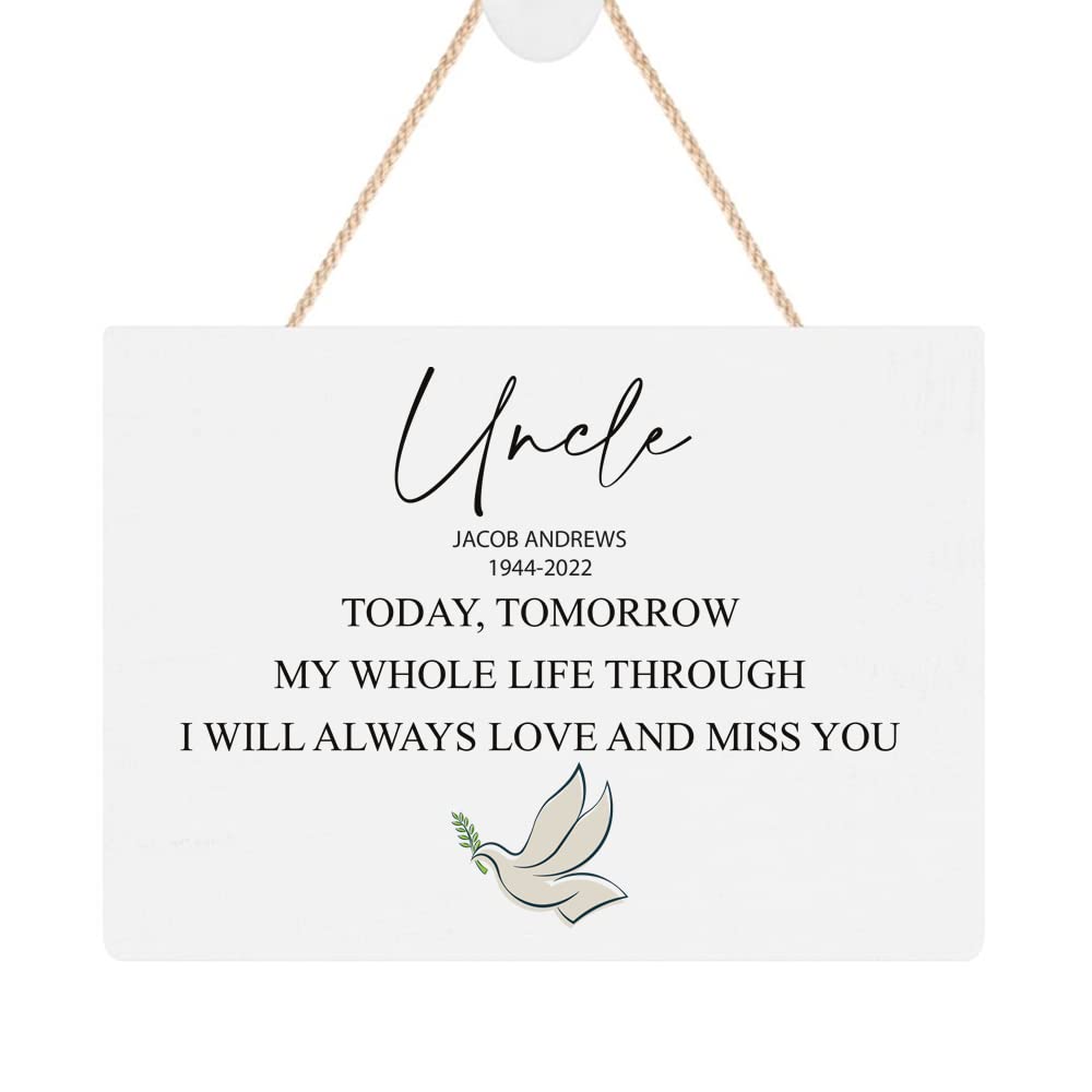 ukgiftstoreonline Personalised Uncle Remembrance Memorial Keepsake Plaque