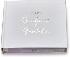 Grandma And Grandad Photo Album Gift For 50 x 6 by 4 Photos Gold Print