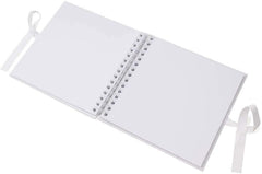 60th Birthday White Scrapbook, Guest Book Or Photo Album with Gold Script