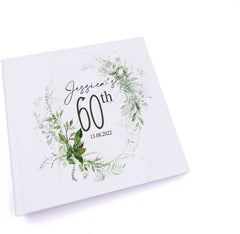 Personalised 60th Birthday Photo album Gift With Botanical Design