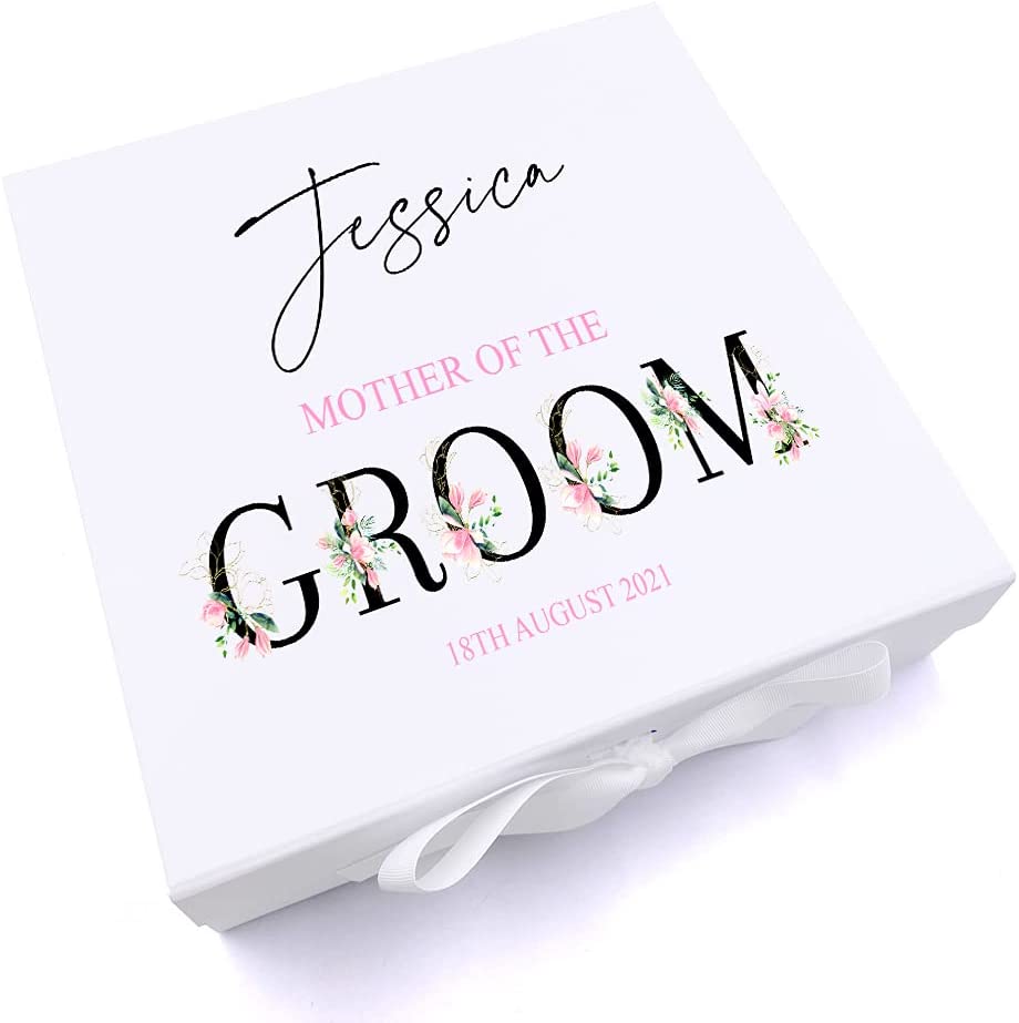 ukgiftstoreonline Personalised Mother of The Groom Wedding Keepsake Memory Box Gift