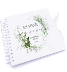 Personalised Wedding Scrapbook Photo album Gift With Botanical Design
